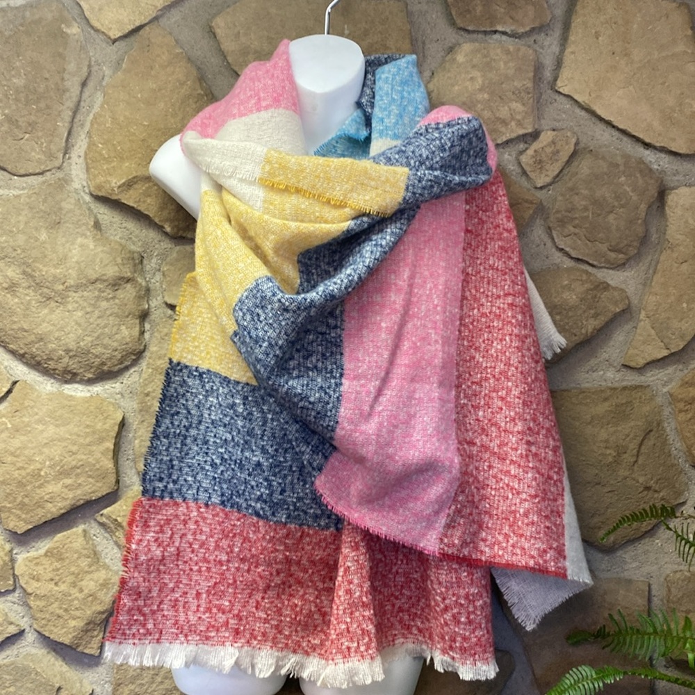 SALE, St. John's Bay by J. C. Penney, Rainbow Striped Scarf, New with Tags